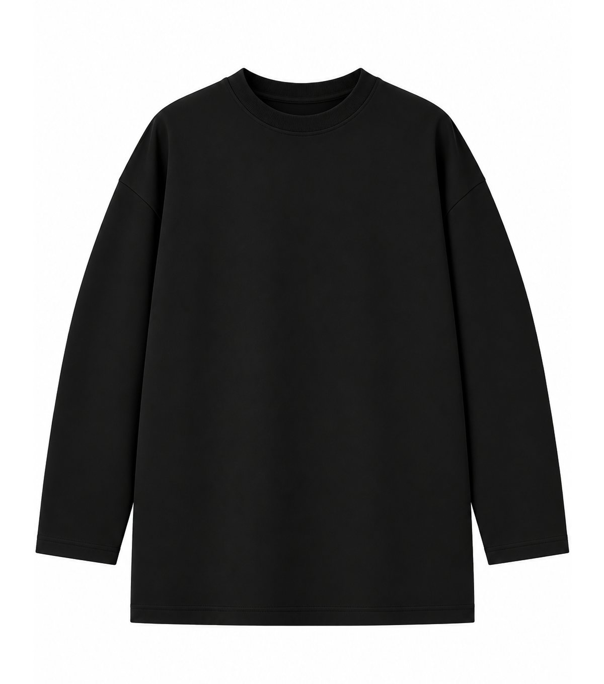 Full Sleeve Oversized Tee 250 GSM in Black